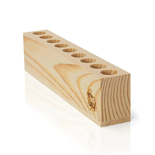 9er Echtholz GEWÜRZSTÄNDER für 9 Röhrchen