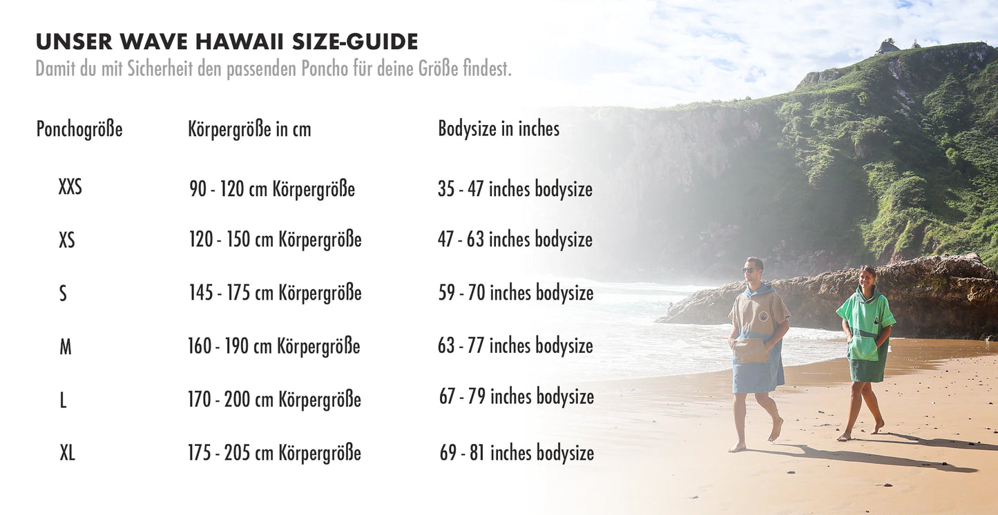 Travel Poncho Porlamar, Baumwolle Waffle Piquee