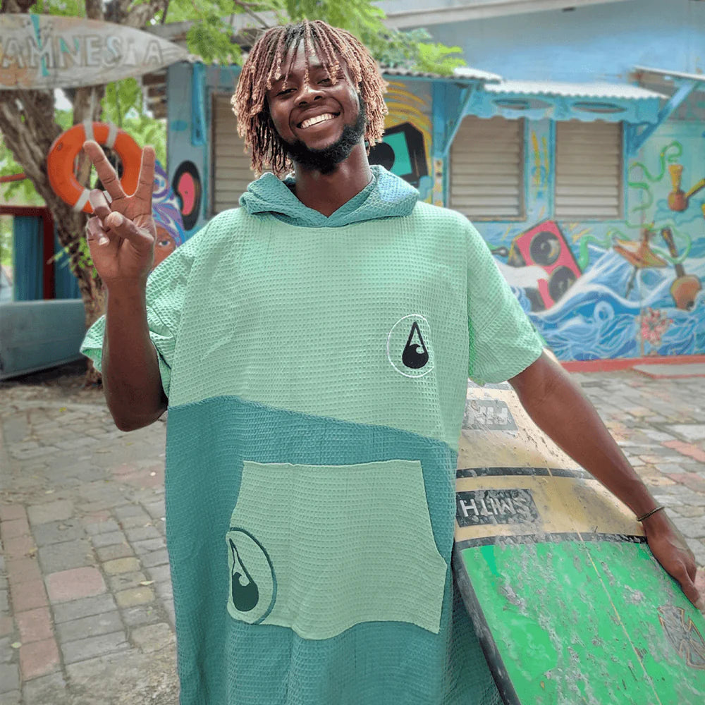Travel Poncho Breese, Baumwolle Waffle Piquee