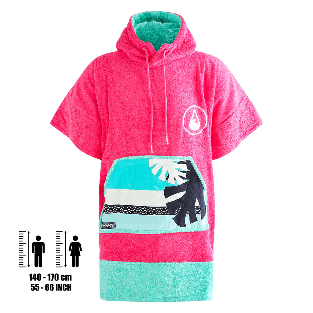 Bambus-Poncho Pink Wave