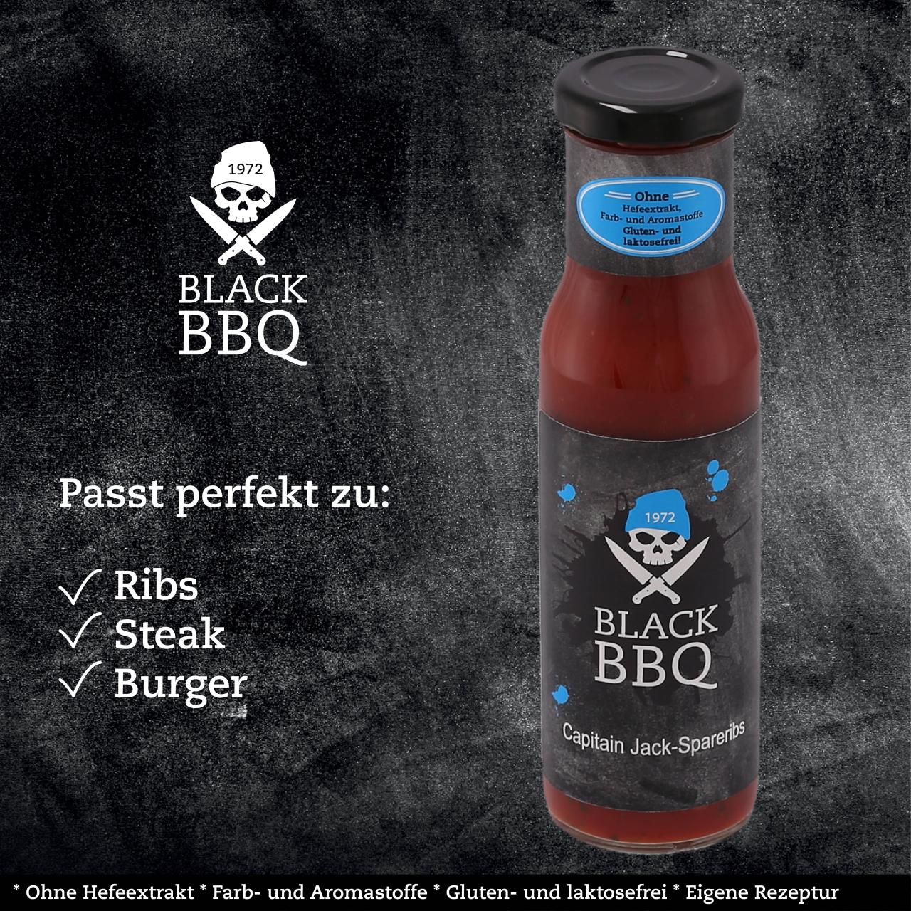 Black BBQ Captain Jack Spareribs