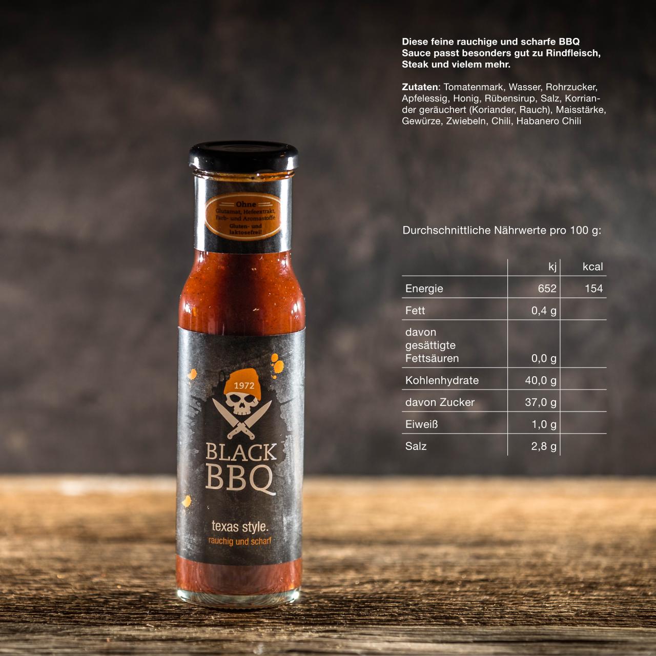 Black BBQ texas style. rauchig und scharf