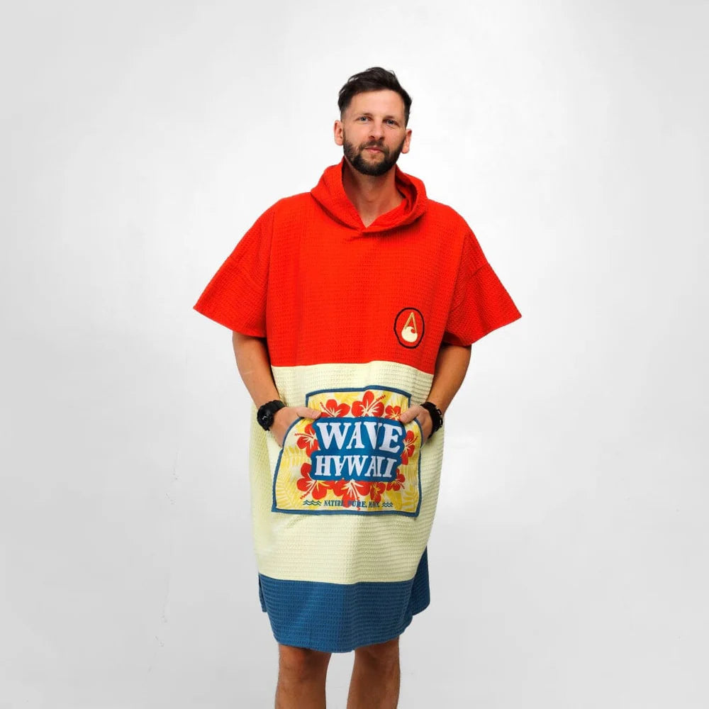 Travel Poncho Wailua, Baumwolle Waffle Piquee
