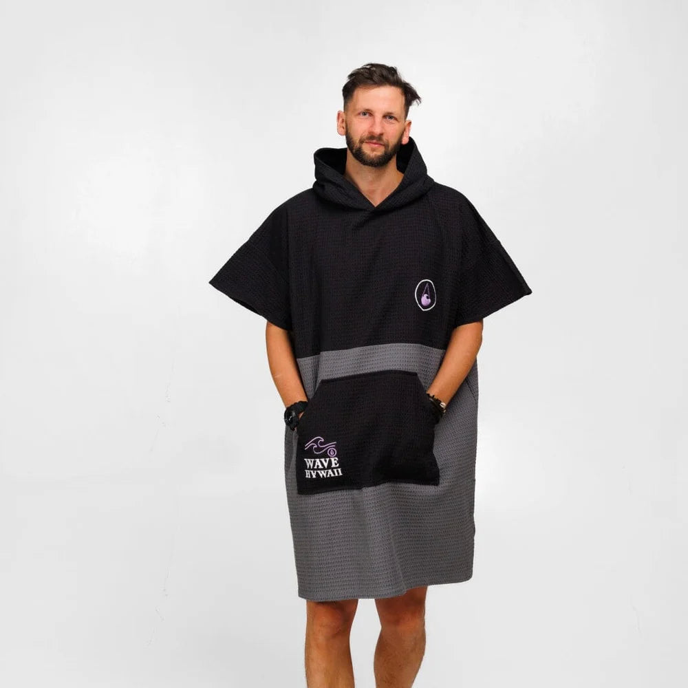 Travel Poncho El Yaque, Baumwolle Waffle Piquee