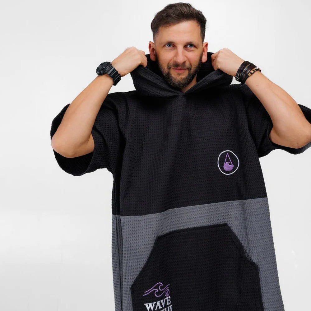 Travel Poncho El Yaque, Baumwolle Waffle Piquee