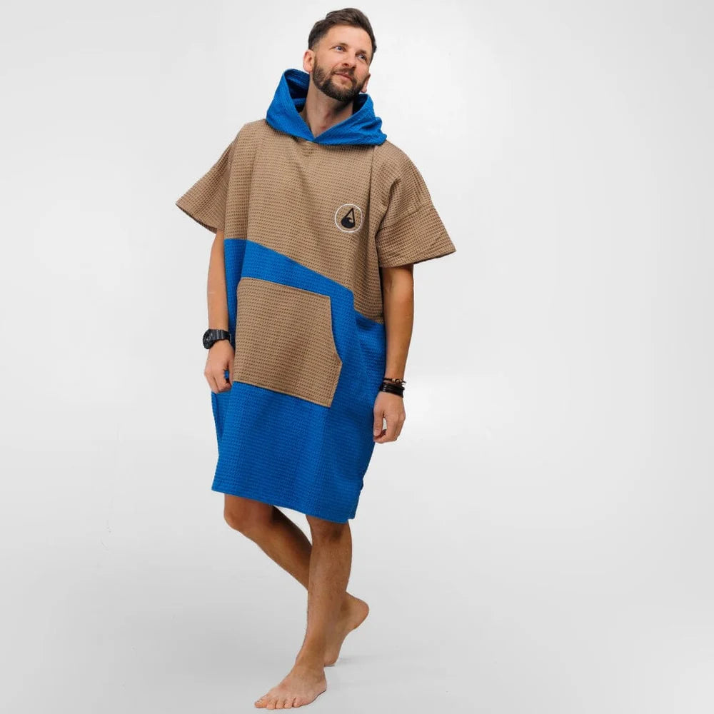Travel Poncho Lighd, Baumwolle Waffle Piquee
