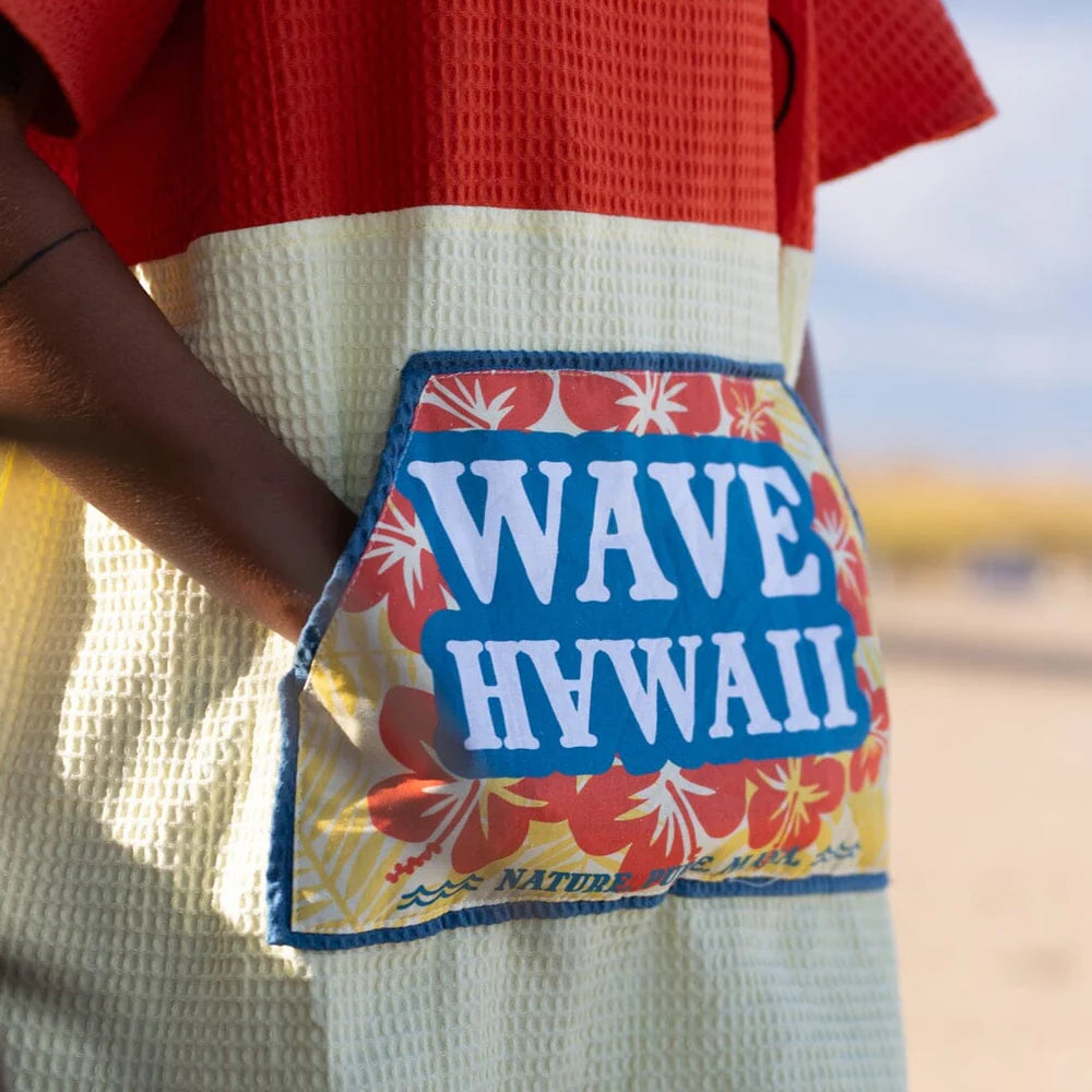 Travel Poncho Wailua, Baumwolle Waffle Piquee