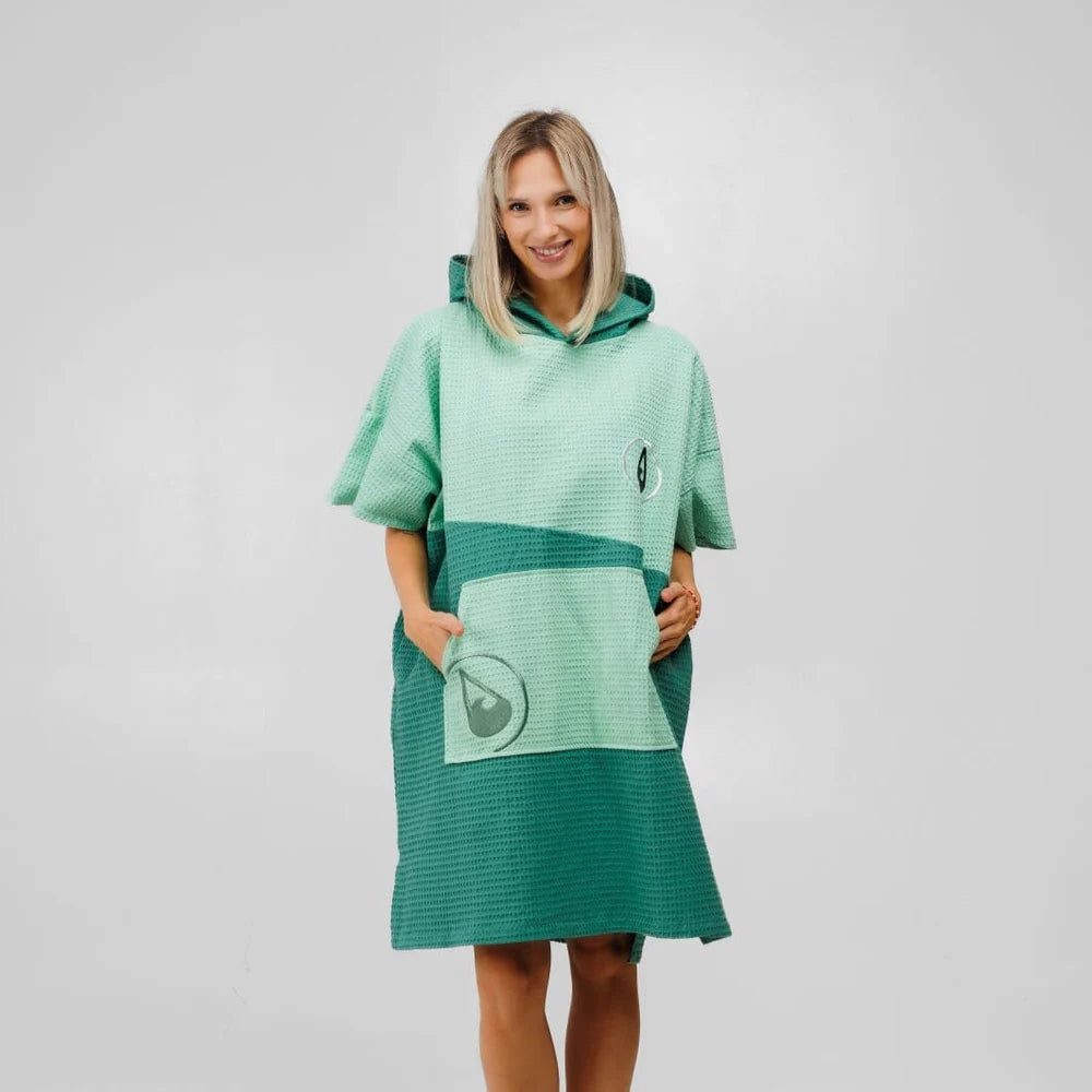 Travel Poncho Breese, Baumwolle Waffle Piquee