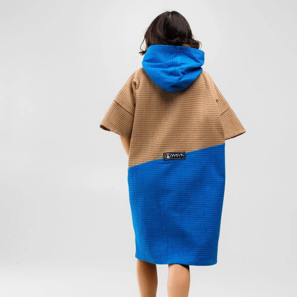 Travel Poncho Lighd, Baumwolle Waffle Piquee
