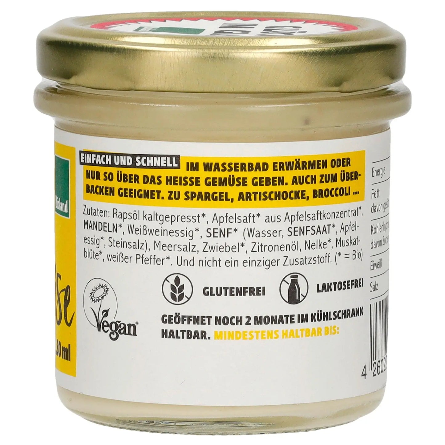 Vegane Sauce Hollandaise 130 ml**