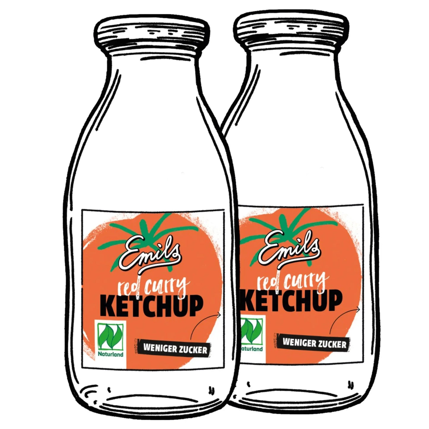 Emils bio Manufaktur red Curry Ketchup 250 ml**