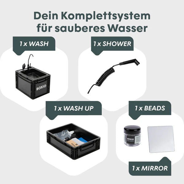 BOXIO WASH MAX + Waschbecken und Filter-System