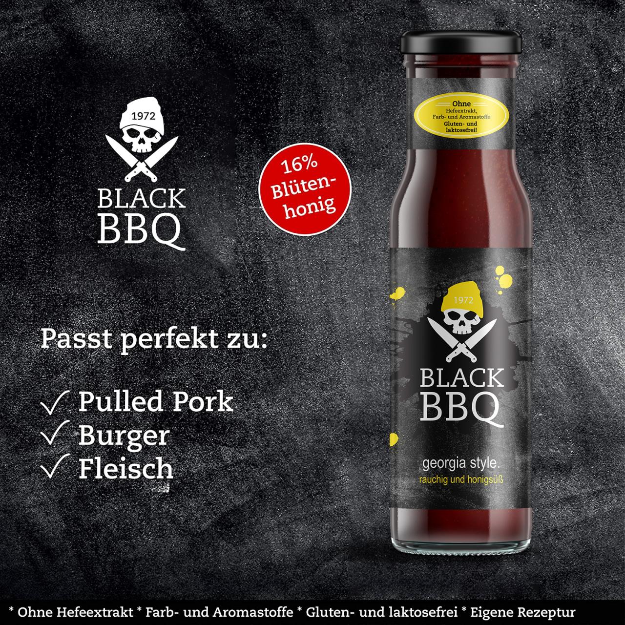 Black BBQ georgia style. rauchig & honigsüß