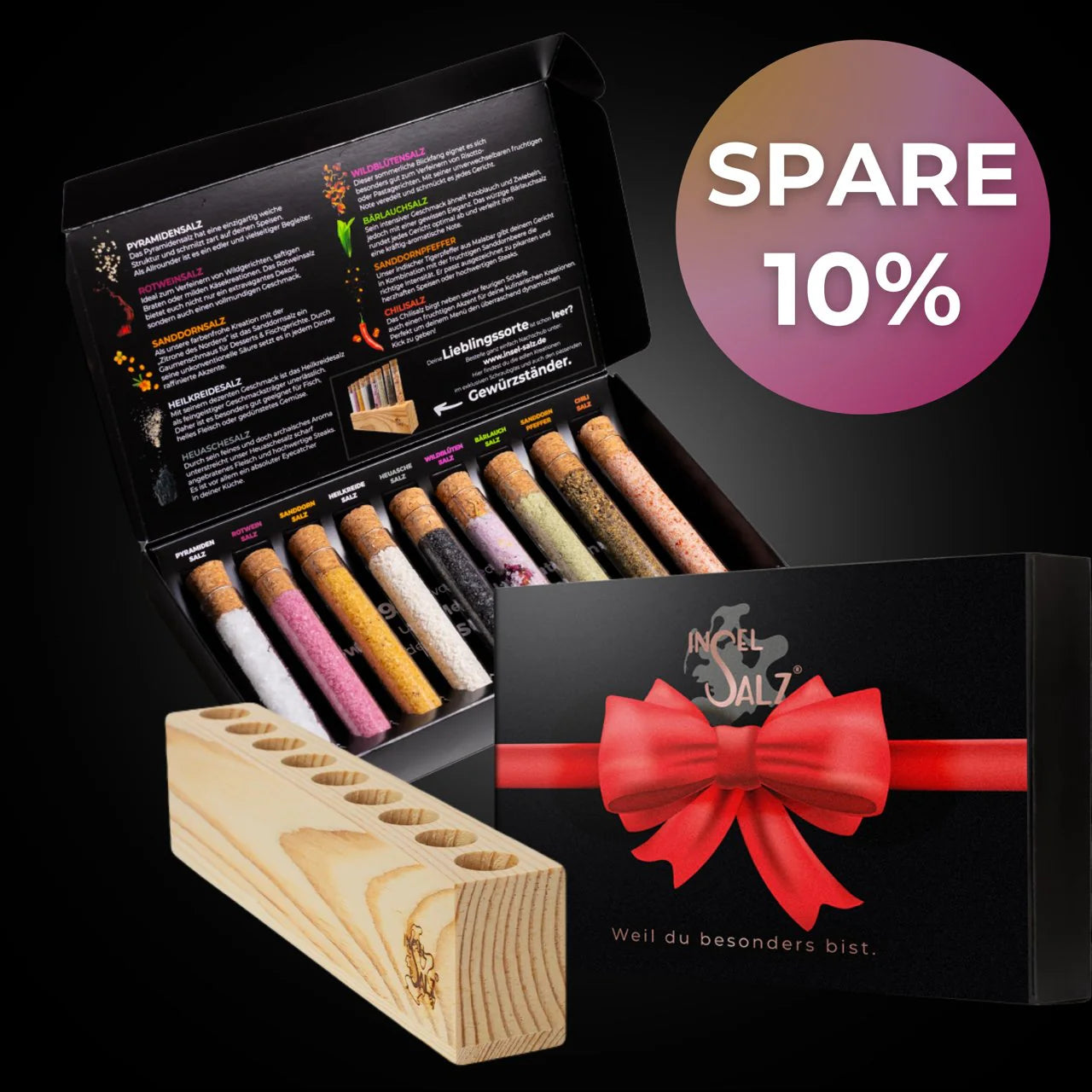 SET - GESCHENKBOX special Edition - 9 Röhrchen + GEWÜRZSTÄNDER