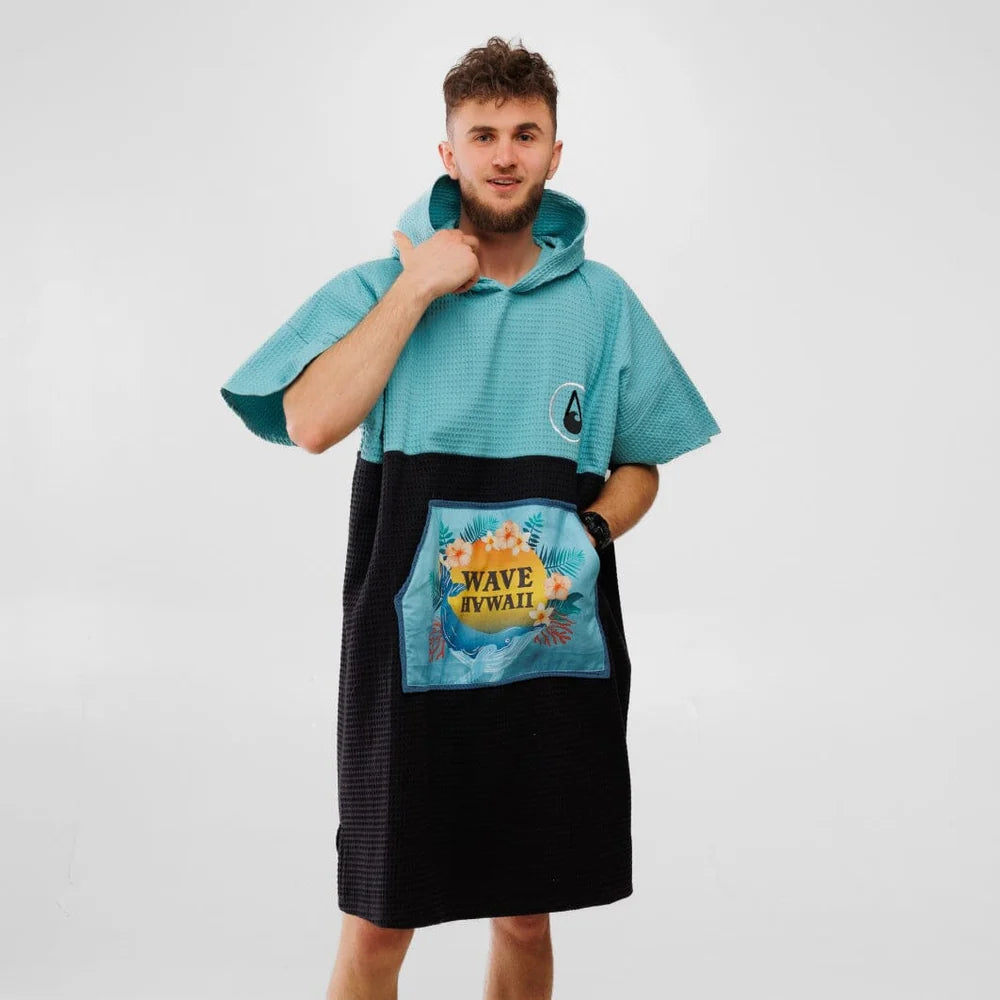 Travel Poncho Pahoa, Baumwolle Waffle Piquee